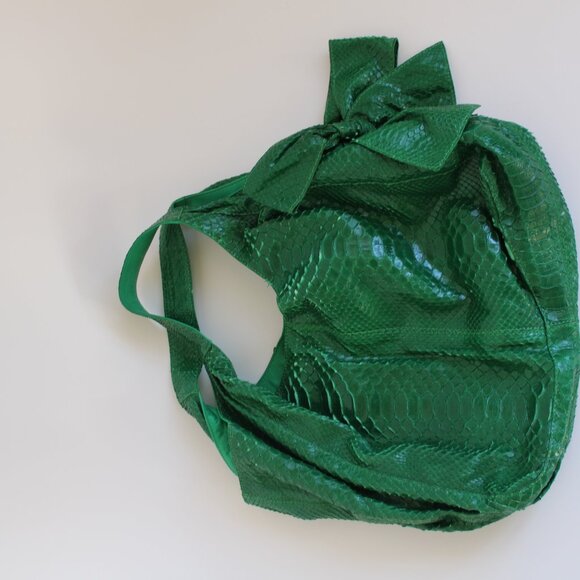 Valentino Green Python Leather Nuage Hobo Bag - Picture 6 of 7